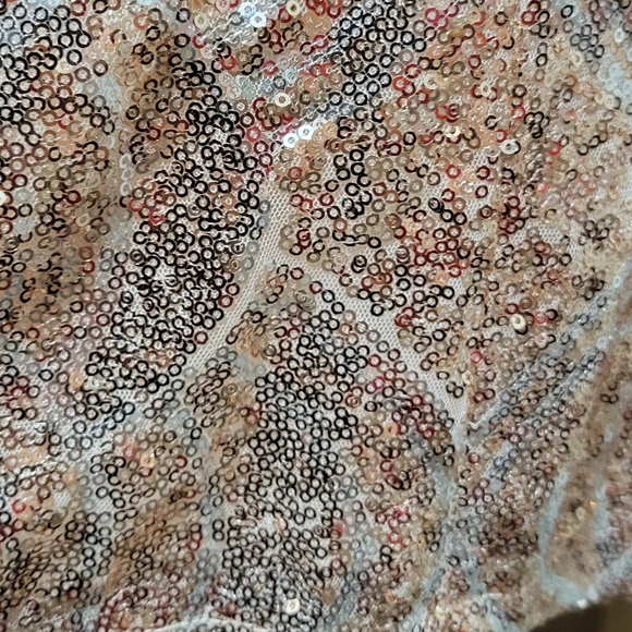 My Michelle Juniors Rose Gold Sequins Dress (read description) * - Picture 12 of 12